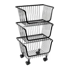 Kệ Rổ Đựng Đồ Nhà Bếp Sơn Tĩnh Điện Nhiều Tầng - Khung Thép Bền, Thiết Kế Khoa Học, Tiện Dụng Cho Bếp và SPA