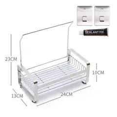 Kệ Rổ Đựng Đồ Treo Khăn Inox 304 Hobby Home Decor KRC4 - Thiết Kế Tiện Lợi Dán Tường Cho Nhà Bếp Thêm Gọn Gàng