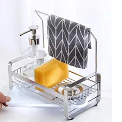 Kệ Rổ Đựng Đồ Treo Khăn Inox 304 Hobby Home Decor KRC4 - Thiết Kế Tiện Lợi Dán Tường Cho Nhà Bếp Thêm Gọn Gàng
