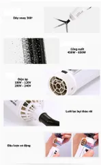 Lược sấy tạo kiểu tóc Tescom NBIC32 - Công nghệ ion âm và tinh dầu hoa trà Nhật Bản cho tóc mượt mà, khỏe đẹp