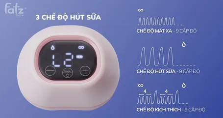Máy Hút Sữa Điện Rảnh Tay Không Dây Fatz Baby Freemax 1 - FB1201CW, Thiết Kế Nhẹ, Dễ Dàng Sử Dụng cho Mẹ Bỉm Sữa