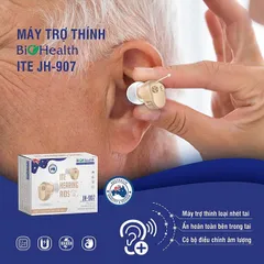 Máy Trợ Thính Nhét Tai Không Dây BioHealth JH-907 - Giải Pháp Nghe Rõ Ràng, Thiết Kế Nhỏ Gọn & Đẹp Mắt, Phù Hợp Mọi Đối Tượng