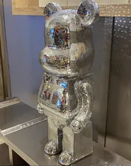 Mô Hình Gấu Bearbrick Bling 80cm DBCP420A Màu Bạc - Đồ Trang Trí Sang Trọng, Quà Tặng Fan Stanley Kubrick