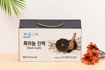 Nước Tỏi Đen Hansusam - Hỗ Trợ Tăng Cường Đề Kháng, Bổ Sung Kháng Sinh Tự Nhiên, Hộp 30 Gói x 50ml