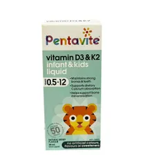 Siro Vitamin D3 & K2 Pentavite 30ml - Bổ Sung Vitamin Cho Bé Giúp Răng Và Xương Khỏe Mạnh, Tăng Cường Hệ Miễn Dịch