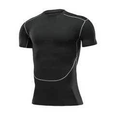 Áo Legging Thể Thao Cộc Tay Nam - Chất Liệu Polyester Cao Cấp, Thoáng Khí, Thích Hợp Tập Gym và Vận Động Thể Thao