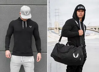 Áo thể thao nam dài tay ASRV có túi - Chất liệu thun Polyester thoáng khí, co dãn cao, phù hợp cho tập Gym và thể thao hàng ngày.