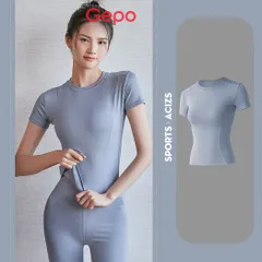Áo thun cộc tay tập gym yoga nữ GEPO GP201 - Vải co giản, thấm hút mồ hôi, phong cách năng động, phù hợp cho tập luyện và sinh hoạt hàng ngày