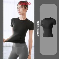 Áo thun cộc tay tập gym yoga nữ GEPO GP201 - Vải co giản, thấm hút mồ hôi, phong cách năng động, phù hợp cho tập luyện và sinh hoạt hàng ngày