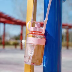 Bình Đựng Nước Thể Thao Ống Hút Dây Đeo - Nhựa PC An Toàn, Tiện Lợi Mang Theo Tập Gym, Du Lịch - Nhiều Màu Sắc 600ml-2000ml
