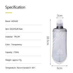Bình Nước Mềm Aonijie SD23 - Chất Liệu An Toàn, Tiện Lợi Cho Mọi Môn Thể Thao Ngoài Trời, Dung Tích 170ml & 420ml