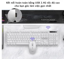 Bộ Bàn Phím và Chuột Không Dây Mini Sidotech Yindiao Max3 - Thiết Kế Siêu Gọn, Kết Nối USB 2.4G, Phản Hồi Nhanh, Chống Ồn