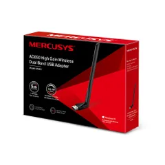 Bộ Chuyển USB Wifi Băng Tần Kép AC 650Mbps Mercusys MU6H - Tốc Độ Nhanh, Thiết Kế Nhỏ Gọn, Dễ Dàng Sử Dụng cho Laptop và PC