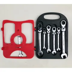 Bộ cờ lê vòng miệng tự động Kako 7 chi tiết 8-19mm - Dụng cụ sửa chữa chất lượng cao, thiết kế thông minh, đầu xoay 180 độ
