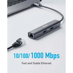 Bộ Hub Chuyển Đổi Anker A8338 PowerExpand+ 5 in 1 USB-C Ethernet HDMI USB 3.0 Tốc Độ Cao - Giải Pháp Kết Nối Thiết Bị Tiện Lợi