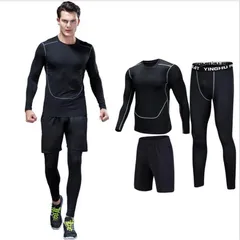 Bộ quần áo giữ nhiệt 3in1 cho nam Yinghu - Chất liệu thun Polyester thoáng khí, thoải mái tập gym, thể thao, đồ tập nam