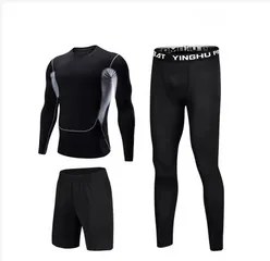 Bộ quần áo giữ nhiệt 3in1 cho nam Yinghu - Chất liệu thun Polyester thoáng khí, thoải mái tập gym, thể thao, đồ tập nam