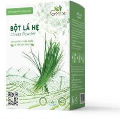 Bột lá hẹ Goce sấy khô 100% nguyên chất - Thực phẩm bổ sung giàu chất xơ, hỗ trợ tiêu hóa và giảm táo bón, tiện lợi 24 gói nhỏ.