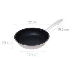 Chảo Chống Dính Vân Đá 3 Lớp Inox 304 FiveStar Plus 22cm/26cm/28cm - Bền Đẹp, An Toàn cho Sức Khỏe, Dùng Được Trên Mọi Loại Bếp