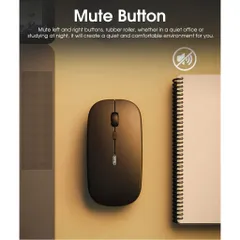 Chuột Không Dây Inphic M2B Bluetooth 5.0 - Tương Thích MacOS, iOS, Windows, Thiết Kế Gọn Nhẹ, Độ Nhạy Cao, Pin Li-Ion 500mAh