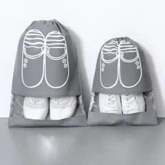 Combo 10 túi đựng giày dép vải Polyester chống nước, tiện lợi cho du lịch và dã ngoại, bảo quản giày gọn gàng, dễ dàng mang theo.