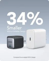 Củ sạc Anker 45W A2664 Nano II PD - Sạc nhanh cho iPhone, Laptop và thiết bị USB-C với công nghệ GAN II, nhỏ gọn, tiện lợi.