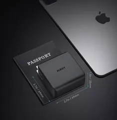 Củ Sạc Nhanh Aukey PA-B7 100W - Sạc Đồng Thời 4 Thiết Bị, Tương Thích iPhone 12 Pro Max, USB Type-C, Chính Hãng