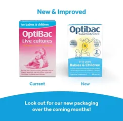 Men vi sinh Optibac cho trẻ từ 0-12 tuổi - Hỗ trợ tiêu hóa, cải thiện táo bón và sức khỏe hệ vi sinh đường ruột cho trẻ nhỏ và mẹ bầu