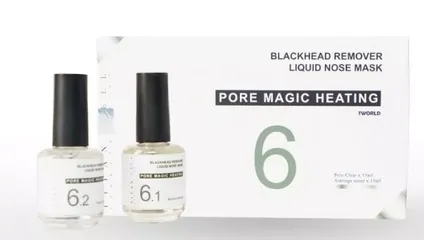 Gel Lột Mụn Đầu Đen Pore Magic Heating Tworld - Hộp 2 Lọ 15ml, Làm Sạch Da, Loại Bỏ Mụn Đầu Đen, Mịn Màng, Dưỡng Ẩm