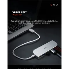Cổng Mở Rộng Hub USB 2.0 Inphic H6 IP-2317 - 4 Cổng, Thiết Kế Sang Trọng, Dễ Dàng Mang Theo, Phụ Kiện Máy Tính Chính Hãng
