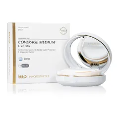 Phấn Nền Trang Điểm Coverage Medium UVP 50+ - Kem Chống Nắng Giúp Che Khuyết Điểm, Da Sáng Mịn Tự Nhiên, Dành Cho Da Dầu Và Hỗn Hợp