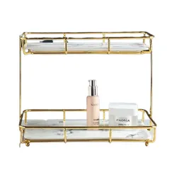 Khay Sứ 2 Tầng Để Mỹ Phẩm Phong Cách Hàn Quốc - Thiết Kế Sang Trọng, Dùng Làm Đồ Decor Nội Thất Xinh Xắn