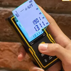 Máy Đo Khoảng Cách Bằng Laser Deli - Thiết Bị Đo Đạc Chính Xác, Siêu Nhỏ Gọn, Dễ Sử Dụng, Đo 40m-100m