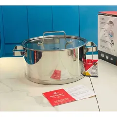 Nồi Inox 304 Cao Cấp 5 Đáy Kalpen Gliter Kèm Vung - Chống Gỉ Sét, Bền Bỉ, Dùng Được Trên Tất Cả Các Loại Bếp