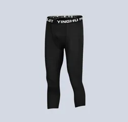 Quần Legging Giữ Nhiệt Tập Gym Nam - Vải Thun Polyester Co Dãn, Kiểu Dáng Ôm Thoải Mái, Màu Đen - Đồ Thể Thao Chất Lượng Cao