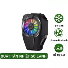 Quạt Tản Nhiệt Gaming SIDOTECH MEMO DL06 - Làm Mát Nhanh Chóng Cho Điện Thoại, LED RGB, Tối Ưu Hóa Chơi Game Mobile