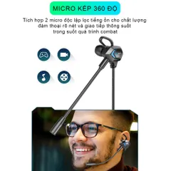 Tai Nghe Chơi Game Điện Thoại SIDOTECH G28 - Có Mic 360 Độ Chống Ồn, Âm Thanh Vòm 3D, Phù Hợp Game FPS & MOBA
