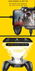 Tay cầm chơi game điện thoại SIDOTECH AK77 - Hỗ trợ tản nhiệt, Pin sạc 800mAh/1200mAh, Tương thích tất cả điện thoại thông minh, Không cần cài đặt ứng dụng