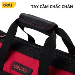 Túi Đựng Đồ Nghề Đa Năng Deli DL5862 - Chất Liệu Canvas Chống Thấm, Nhiều Ngăn Tiện Lợi, Dễ Dàng Mang Theo Khi Di Chuyển