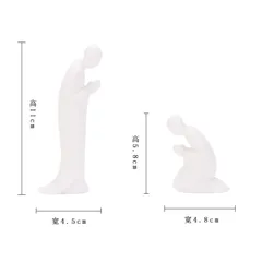 Tượng Gốm Tử Sa Trắng Nhà Sư Đứng và Cúi Lạy - Vật Phẩm Phong Thủy Tạo Bình An và Hoan Hỉ Cho Không Gian Sống