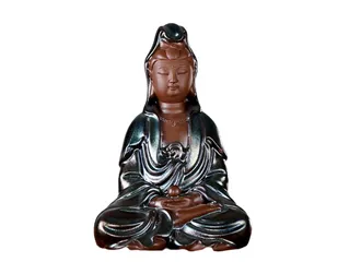 Tượng Phật Bà Quan Âm Thiền Ấn Gốm Sứ Thủ Công - Vật Phẩm Phong Thủy Mang Tài Lộc và An Bình Cho Gia Đình