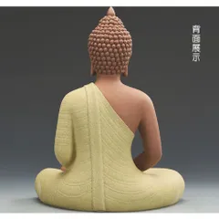 Tượng Phật Thích Ca Gốm Tử Sa Cao Cấp 30cm - Phật Bổn Sư Mâu Ni Đài Sen Trang Trí Phong Thủy đẹp mắt