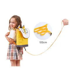 Balo Vải Konig Kids Nắp Gập Hình Cáo Vàng - Balo Đáng Yêu Cho Bé Đi Học, Đi Chơi - Chất Liệu Chống Thấm Nước, Thiết Kế Dễ Thương