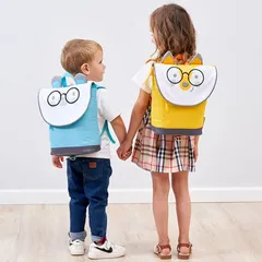 Balo Vải Konig Kids Nắp Gập Hình Cáo Vàng - Balo Đáng Yêu Cho Bé Đi Học, Đi Chơi - Chất Liệu Chống Thấm Nước, Thiết Kế Dễ Thương