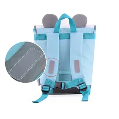 Balo vải Konig Kids Nắp Gập Hình Gấu Xanh 0919-KK-002 - Balo Cho Bé Dễ Thương, Chất Liệu Bền Bỉ, Thoải Mái Đi Học