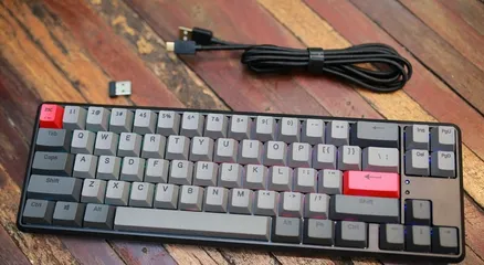 Bàn Phím Cơ Gaming E-Dra EK368W V2 - Kết Nối Bluetooth 5.0, USB và 2.4Ghz, Keycap PBT Dyesub Siêu Bền, Thiết Kế 68 Phím Tương Thích Windows và MacOS