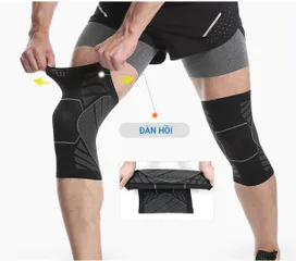 Bó Gối Thể Thao Bendu PK6001 - Đen, Vải Co Giãn 4 Chiều, Hỗ Trợ Bảo Vệ Đầu Gối, Dụng Cụ Thể Thao Cho Nam Nữ