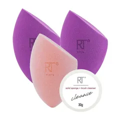 Bộ Mút Trang Điểm Real Techniques Blend Glow - Chất Liệu Mềm Mịn, Trang Điểm Tự Nhiên, Lớp Nền Dewy Skin Hoàn Hảo