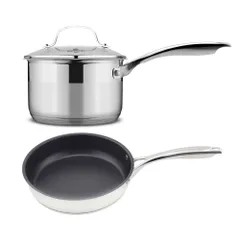 Bộ Nồi Quánh và Chảo Inox 5 Đáy Elmich Baby EL3795 - Kích Thước 16cm, Chống Dính, Thích Hợp Nấu Ăn Nhỏ Cho Bé, Tiện Dụng Hàng Ngày