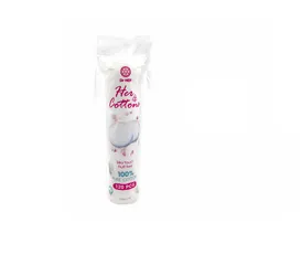 Bông tẩy trang Dr.Her Cotton Pháp - 100% Cotton Thiên Nhiên, Mềm Mịn, Chăm Sóc Da Mặt và Mắt, Hộp 120 Miếng